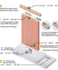 Diagram of Hidden Pivot Hinges For Secret Doors And Bookcases, Heavy Duty Wood Door Hardware installation steps