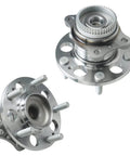 Six Piece Suspension Kit For Hyundai Veloster Elantra Coupe GT And Kia Forte Koup Forte5 Front Wheel Bearings Sway Bar Links Rear Wheel Bearings And Hubs Replacement, showing close-up of metal wheel hubs and bearings