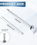 RC Boat Drive Shaft Kit With Three Propellers And A Coupling Joint, 29.5cm Shaft, 25cm Sleeve, 3.6cm Prop Diameter Diagram