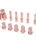 Dope Welding Consumables Kit For 100L And Tweco Mini Guns Featuring brass electrodes nozzles and contact tips for MIG welding.