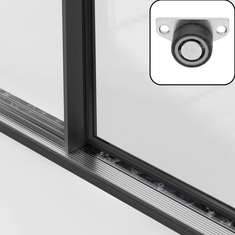 Sliding door with 8 Pack Nylon Single Wheel Screen Door Rollers With Galvanized Wheel Side Mount For Sliding Doors And Furniture Wardrobe Cupboard Closet Electroplating Pulley System Wear-Resistant Anti-Corrosion Rust-Resistant