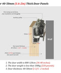 Hidden Soft Close Sliding Door Hardware Kit For Barn Cabinet Bypass Doors With Cuttable Aluminum Track, side view