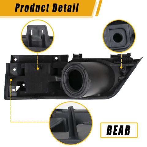 Ford Transit Fuel Filler Door Assembly With White Cover For 2015 To 2023 Transit 150 250 350 350HD rear view details.