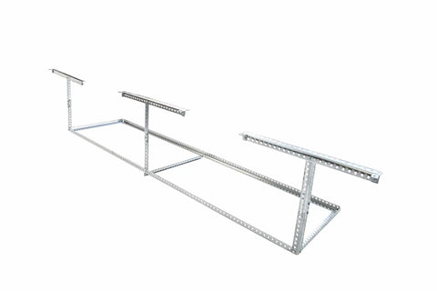 Beefy Heavy Duty Overhead Garage Storage Frame Kit Only, 2 Ft By 8 Ft, Galvanized Steel Framing With Adjustable 27 To 38 Inch Drop