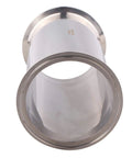 Sanitary spool tube with Tri-Clamp ends, stainless steel 304 seamless round tubing, 8 in long