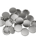 12 Pack Stainless Steel Knockout Plugs For Electrical Boxes Featuring Knurled Grip and No Sweat Tap In Install Rock Solid Seal, silver plugs close electrical gaps.