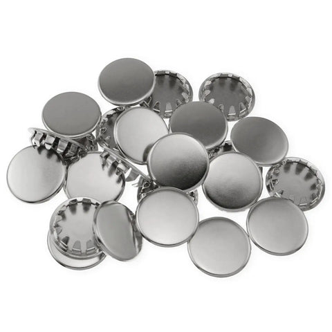 12 Pack Stainless Steel Knockout Plugs For Electrical Boxes Featuring Knurled Grip and No Sweat Tap In Install Rock Solid Seal, silver plugs close electrical gaps.