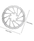 Heavy Duty CNC Machined Disc Brake Set For Mountain And Road Bikes Boasting Hollow Draining Design, 16 cm rotor.