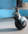 Close-up of 2 Inch Ball Caster Wheels, 4 Pack With Threaded Stem, 360 Degree Swivel Furniture Casters For Easy Mobility, silver tone.