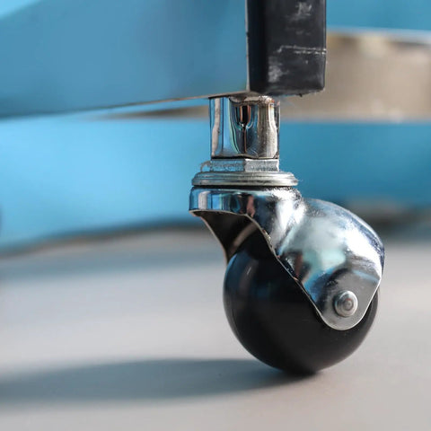 Two Inch Ball Caster Wheels With 360 Degree Swivel Rotation Heavy Duty Plastic Build designed for smooth movement on surfaces.