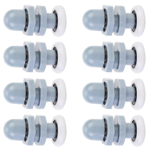 Heavy Duty Sliding Door Rollers That Glide Like Butter Whisper Quiet Swivel Slider Wheels Easy Swap Hardware For Patio Or Bathroom Glass Doors Anti Rattle 20Mm Hub Eight Pack