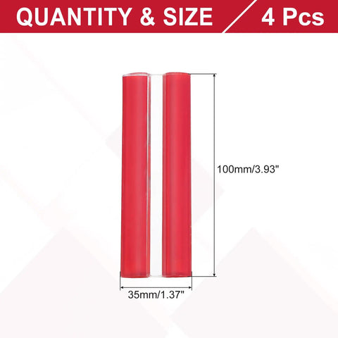 Hella Secure Clear Acrylic Piano Hinges For Furniture And Aquariums No Drama Self Adhesive Continuous Flexible Folding Tape 100 X 35Mm Pack Of Four Transparent Finish, showing size details 100mm x 35mm.