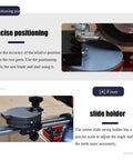 Heavy Duty Rotary Angle Mill Sharpener And Round Circular Saw Blade Grinder With Water Injection Cooling To Burn Off Dust And Keep Carbide Tips Razor Sharp All Day Long positioning pin and slide holder for precise saw blade adjustment.