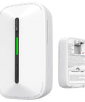 Dead Simple Plug In Carbon Monoxide Detector With 10 Year Battery Backup Ironclad Wall Outlet Monitoring Straight Up Heavy Duty Build keeping your whole crew locked down safe daily, showing front and back view.