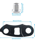 Rear Derailleur Hanger Extension For Bicycle Fits 32T 36T 40T 42T 44T 46T 50T 52T 56T MTB And Road Bikes Tail Hook Extender CNC Aluminum Alloy Black with dimensions