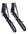 Heavy Duty Folding Shelf Brackets Set For DIY Shelves, 8 Inch Triangle Table And Bench Supports, Space Saving Wall Mount Brackets