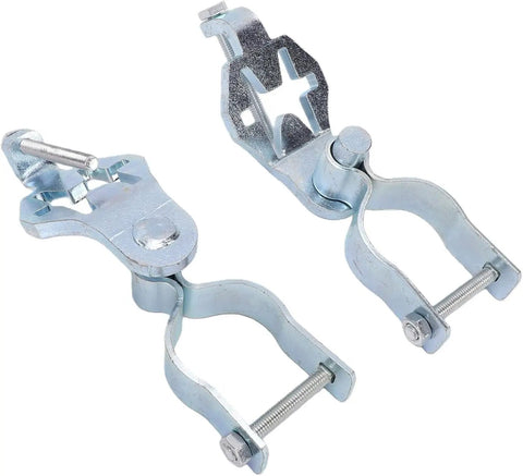 Heavy Duty Two Pack T Post Gate Hinge Pins For Farm Gates With Five Eighth And Three Quarter Inch Hinge Holes Powder Coated Steel Hinges