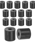 15 Pcs Rubber Spacers 25mm Outer Diameter 8mm Inner Diameter 25mm Thick Heavy Duty Anti Vibration Pads For Home Garage Car Boat Isolation Bushings Washers, black cylindrical set