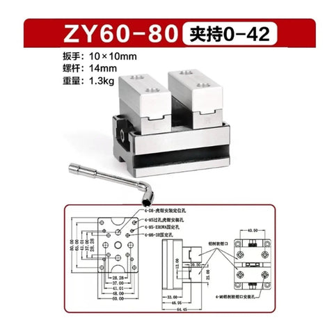 Rock Solid Cnc Workholding Fixture Featuring A Heavy Duty Zero Point Self Centering Vise With Soft Jaw Grips for precise machining setup.