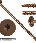 Beefy Heavy Duty Wood Screws Size 14 X 10 Inch 54 Pcs Structural Deck Screws With Upgraded Thread For Quick Drive
