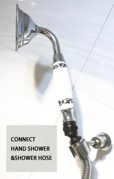 Solid Brass Shower Head Swivel Ball Adapter With Hand Shower Connector And Arm Extension In Oil Rubbed Bronze, Smooth 360 Degree Rotation, Leak Free, Durable Brass Construction, No Fuss Install For Any Standard Shower.