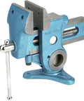 Parrot Vise D3125 Heavy Duty Tabletop Vise For Woodworking Precise Locking With Quick Release Benchtop Mount Blue Metallic Finish Built For DIY Projects Crafting Sessions And Small Woodworking Tasks blue metal tabletop vise with quick-release handle