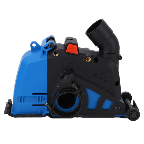 Heavy Duty Angle Grinder Dust Collecting Guard With Quick Slide Hookup And Adjustable 0 To 45 Mm Depth Universal Fit For 4 And 5 Inch Tools showing dust shroud with hose attachment.