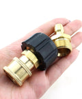 Two Pack M22 14mm Male To Quarter Inch Plug And M22 14mm Female To Quarter Inch Socket High Pressure Washer Adapter Brass Fitting