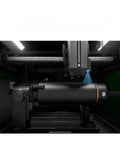 Laser Edition Rotary Shaft Adapter For Bambu Lab H2D H2C H2S 3D Printers Equipped With Lidar Tracking And Camera View Spot On Cylinder Engraving Legit Precision Every Single Time A Total Game Changer in use, focusing on a black cylinder.