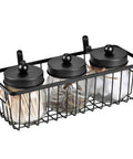 Farmhouse Metal Wire Bathroom Storage Organizer Baskets Two Pack Space Saving Declutter For Cabinets Shelves Closets