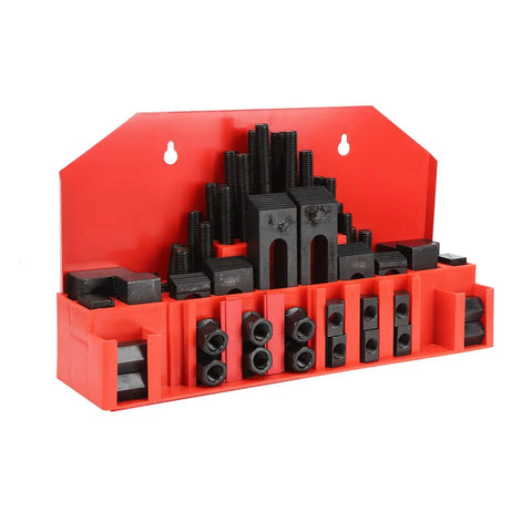 58 Piece T Slot Clamping Kit For CNC Lathe And Milling Machines With Shop Grade Heavy Duty Heat Treated Clamps Bolts Nuts Press Plates And T Nuts 12mm