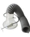 Rugged Soldering Smoke Hood Exhaust System With Flexible PVC Hose For Tin Welding 2 Meters Long 100 To 225 Mm Diameter Clamps Included