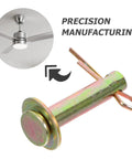 Heavy Duty Metal Shear Pin With Locking Mechanism For Ceiling Fan Pulley And Receiver Trailer Hitches, Precision Manufactured.
