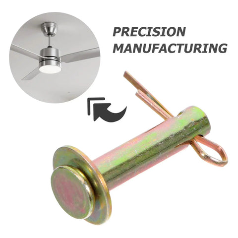 Heavy Duty Metal Shear Pin With Locking Mechanism For Ceiling Fan Pulley And Receiver Trailer Hitches, Precision Manufactured.