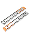 Pair of stainless steel drawer slides with soft close for 10 to 22 inch cabinets three section sliding rails built to last