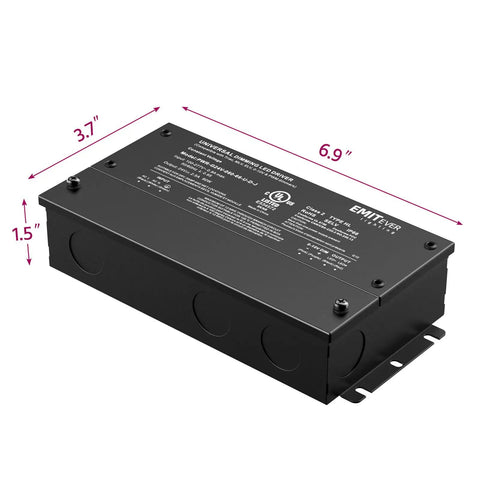 60W Dimmable LED Driver For 24V Systems, Triac And 0 To 10V Dimming, Power Supply For LED Lighting, IP67 Waterproof, UL Listed, Class 2