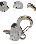 Sliding Anchor Hook With Quick Release And Stainless Steel Construction Supports Up To 8000 LB Universal Fit For Rope From Three Eighths Inch To Five Eighths Inch Ideal For Kayaks Pontoon Boats Durable Marine Anchor Accessory For Easy Secure Mooring.