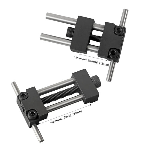Precision Steel Milling Vise Work Stop Locator For CNC Machine Tool Clamping Jaw Kit Adjustable Clamp Size 0.5 To 2 Inches with two bolts.