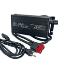 Plug And Play 24V 15 Amp Automatic Battery Charger with Anderson SB50 connector and power cord for industrial use.