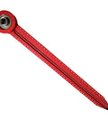 Straight Up Heavy Duty Aluminum Woodworking Compass Scribe with smooth 360 rotation, red, adjustable arm for precise layout.