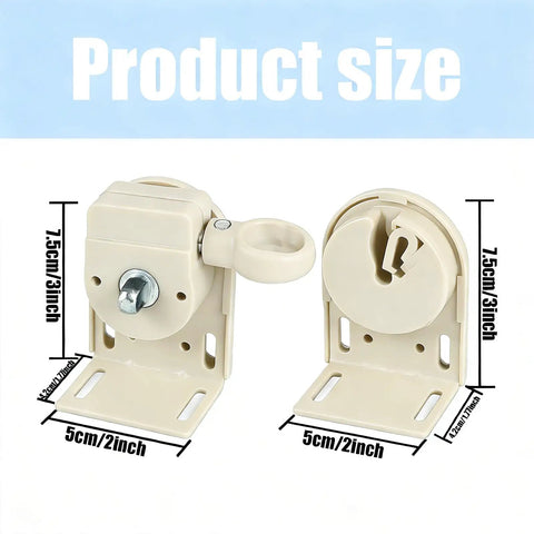 Sun Shade Replacement Parts Kit for Coolaroo Exterior Roller Shades Cordless Crank Kit Roller Blind Mounting Bracket No Fuss 1 Pack Ivory Fits Outdoor Blinds And Roller Shades