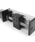 100mm Travel Double Linear Rail Guide SFU1605 Ballscrew And Nema 23 Stepper For CNC Router XY Z Linear Stage Actuator, front view