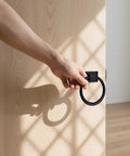 Hand gripping Three Pack Black Sliding Barn Door Ring Pulls With Screws Zinc Alloy Door Handles For Outdoor Use