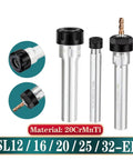 Heavy Duty ER Extension Rod For SL25 And ER25 Tool Holders in 20CrMnTi steel, designed for stable CNC milling and lathe operations.