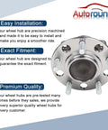 Rear Wheel Bearing And Hub Assembly For Jeep Compass Patriot 2007 To 2017 Chrysler 200 2011 To 2014 with installation notes.