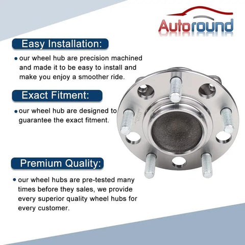 Rear Wheel Bearing And Hub Assembly For Jeep Compass Patriot 2007 To 2017 Chrysler 200 2011 To 2014 with installation notes.