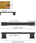 Modern Matte Black Cabinet And Drawer Pulls 10 Pack 5 Inch Center To Center Kitchen Hardware with dimensions and design details.