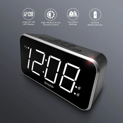 Straight Up Killer Digital Alarm Clock With Giant White Led Display Dual Independent Alarms And Smooth Three Step Dimmer Heavy Duty Bedside Timer Everyone Swears By