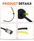 BeefedUp Fuel Line Kit With 2 Hole Grommet Assembly for Husqvarna 350BT 150BT showing line, grommet, and fittings