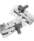 2 Pack 45 Degree Downward Spring Cabinet Hinges Soft Close Surface Mount Brushed Nickel Kitchen Hardware